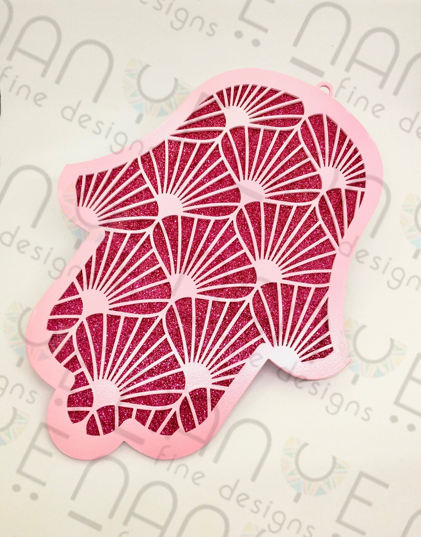 Hamsa Handmade – Michelle | Elegant Pink Metal Wall Art from Israel