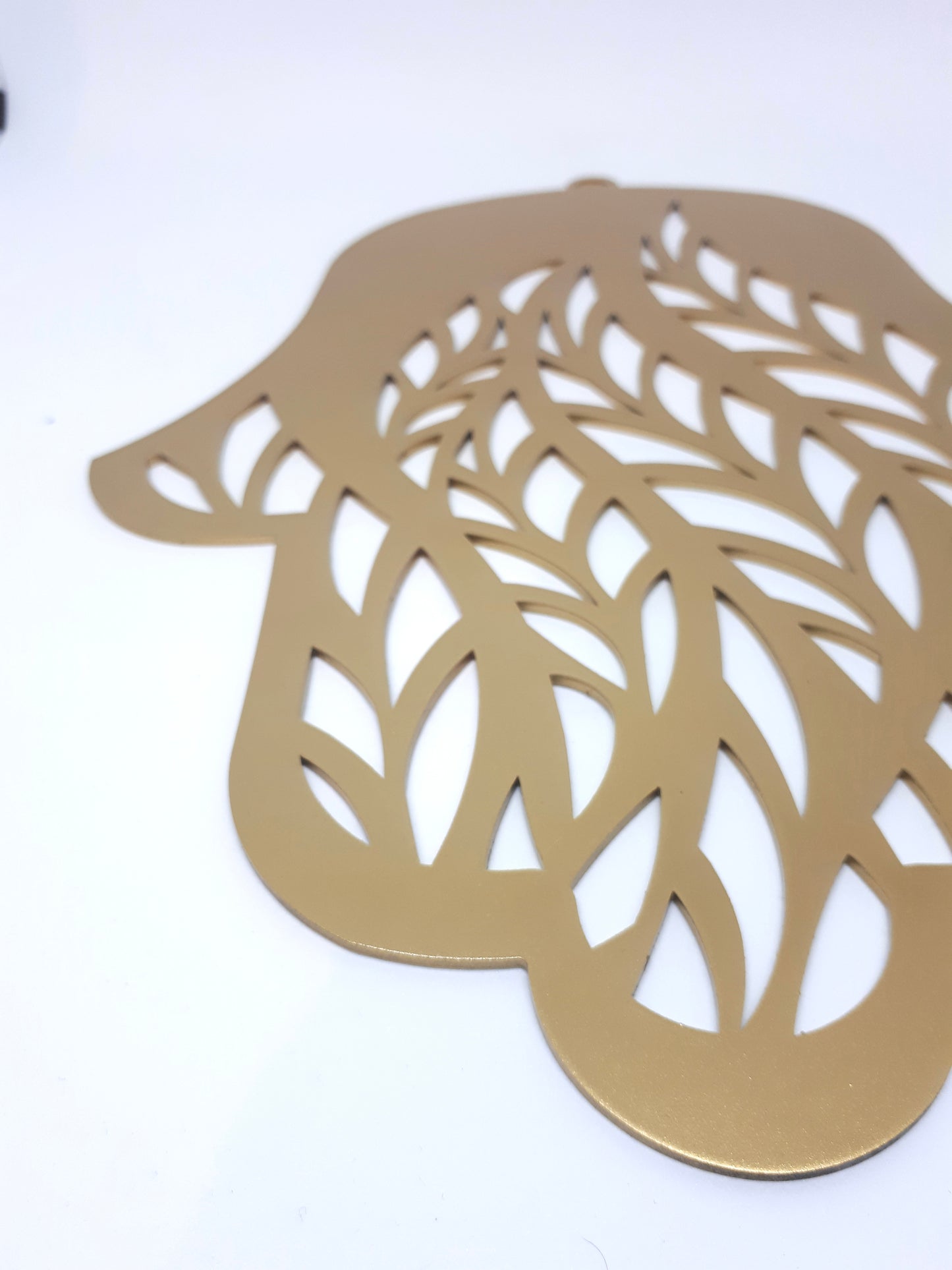 Hamsa Handmade – Leaves – Gold | Elegant Protection with Natural Beauty