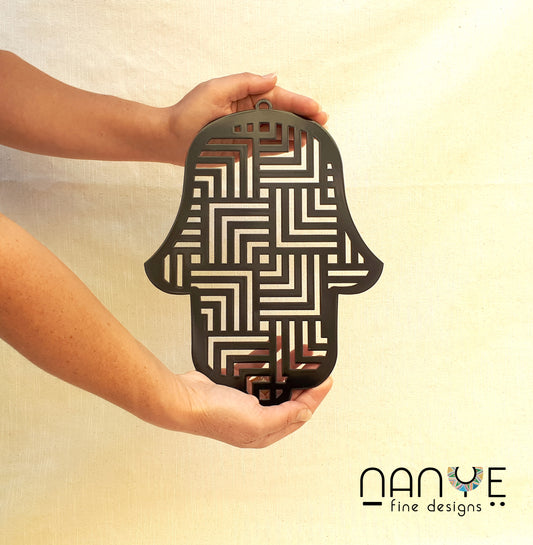 Hamsa Handmade – Almaz Black | Bold Spiritual Wall Art from Israel