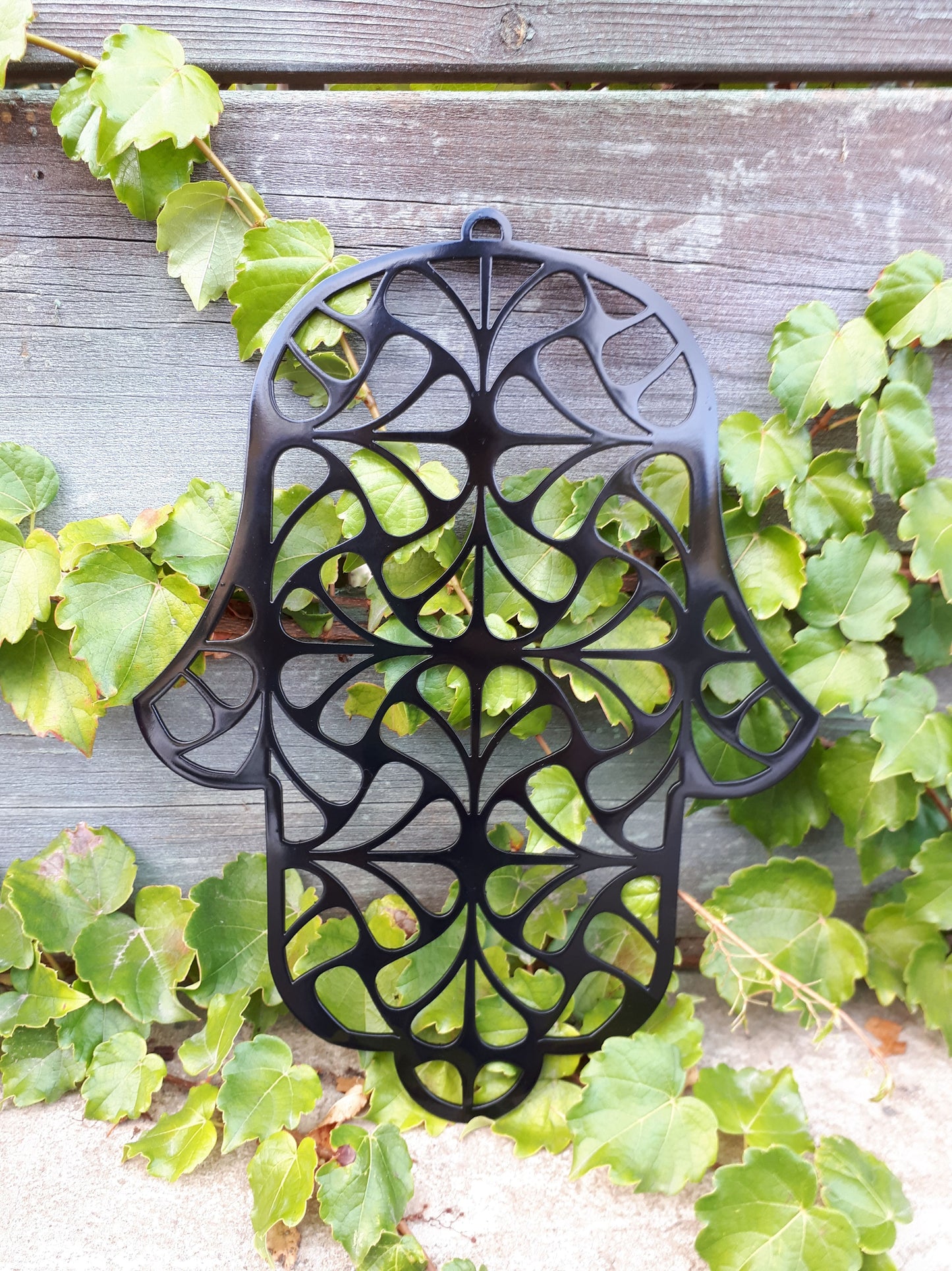 Hamsa Handmade – Drops – Black | Elegant Metal Wall Art from Israel