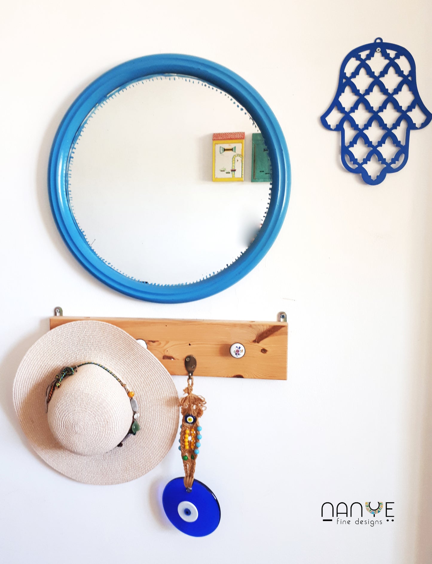 Hamsa Handmade – Royal Blue | Artistic Metal Wall Decor from Israel