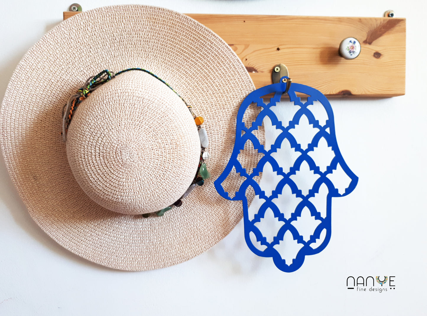 Hamsa Handmade – Royal Blue | Artistic Metal Wall Decor from Israel