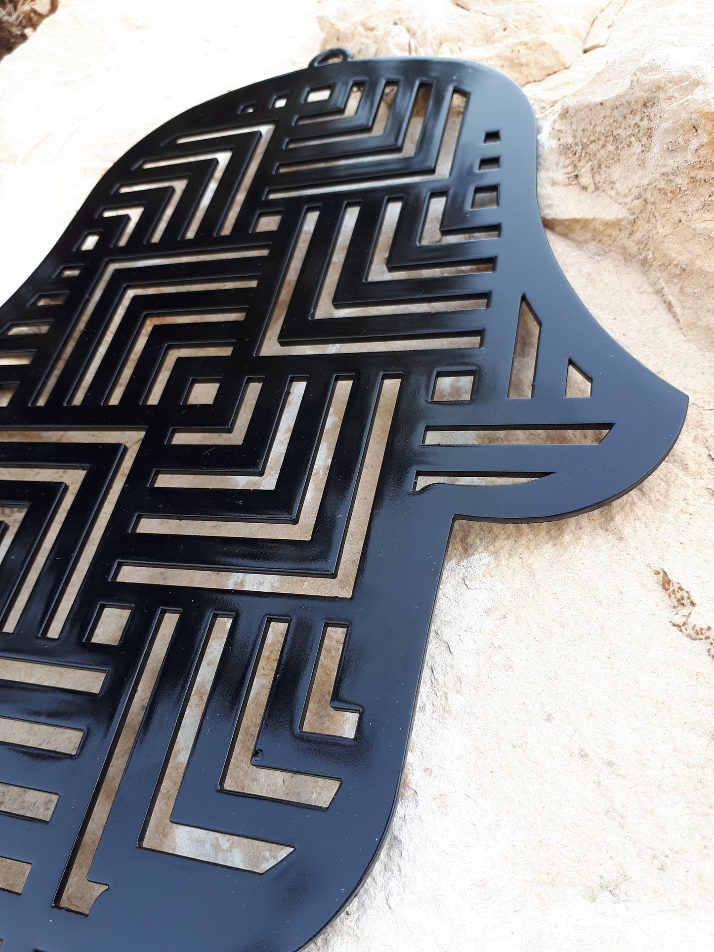 Hamsa Handmade – Almaz Black | Bold Spiritual Wall Art from Israel