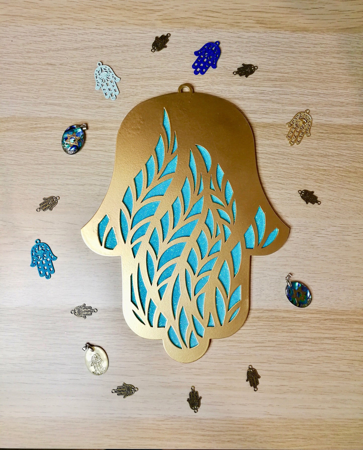 Hamsa Handmade – Leaves | Nature-Inspired Metal Wall Art from Israe